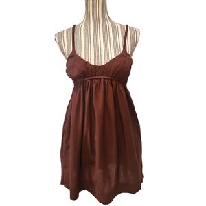 Free People Tell All Women Chocolate Love Mini Dress Size XS/TP